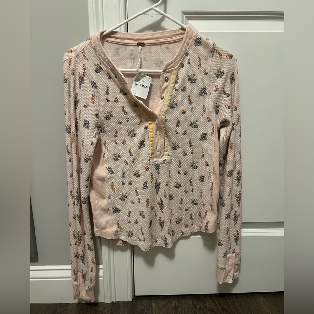 NWT free people thermal Henley